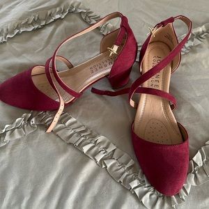 Velvet Block Heels